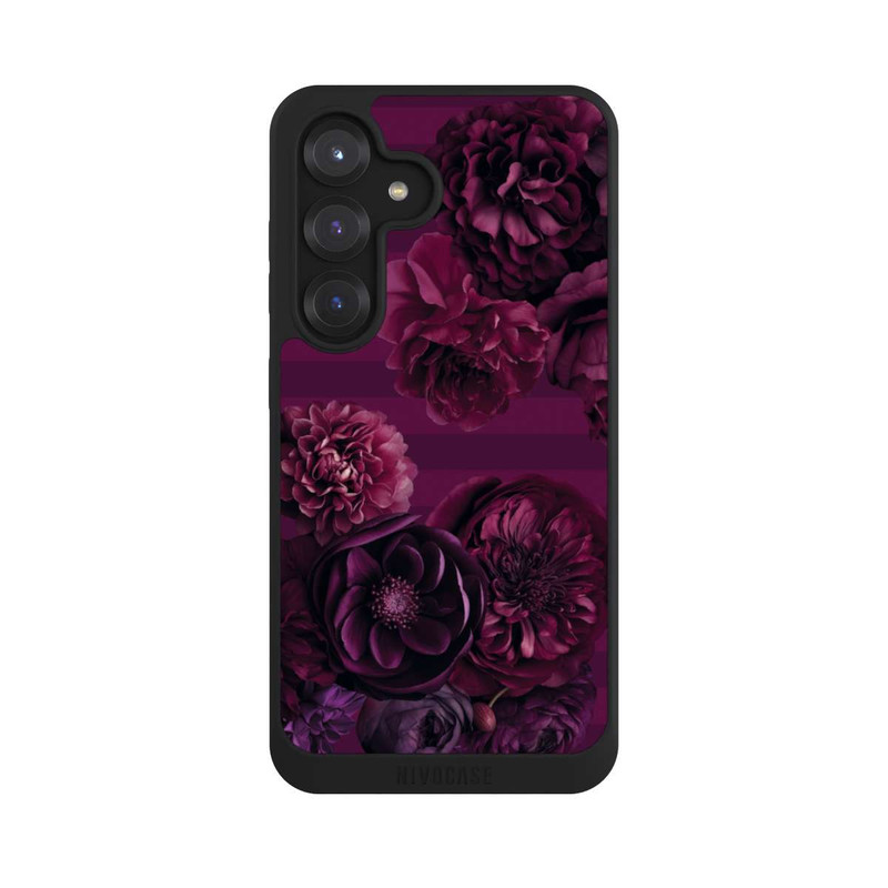 Galaxy S25 NIVOpure Majestic Baroque Blossom Dream Burgundy Pink with AI