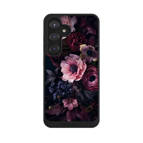 Samsung Galaxy S25 NIVOpure Rosa Blumenbild mit Pfingstrosen auf dunklem Hintergrund Mit KI