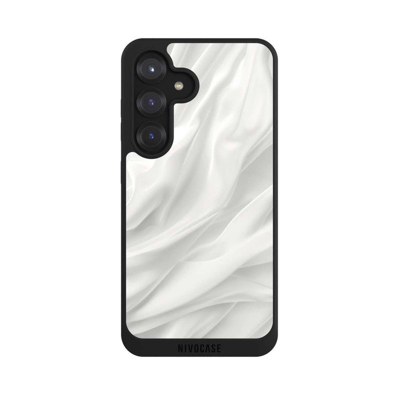 Galaxy S25 NIVOpure Weiße Seidenmatte Textur mit KI