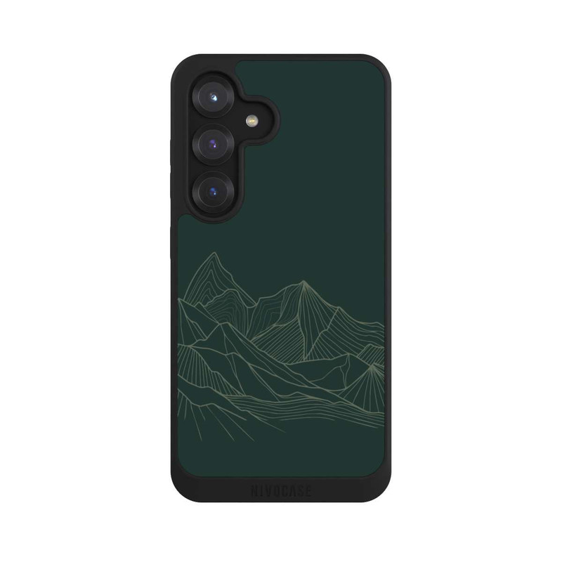 Galaxy S25 NIVOpure Berg Line Art Grün