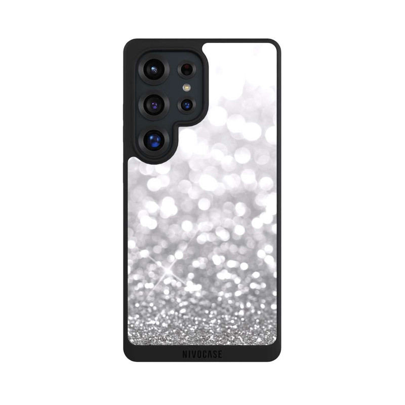 Galaxy S25 Ultra NIVOpure Pluie de Paillettes Argentées Look