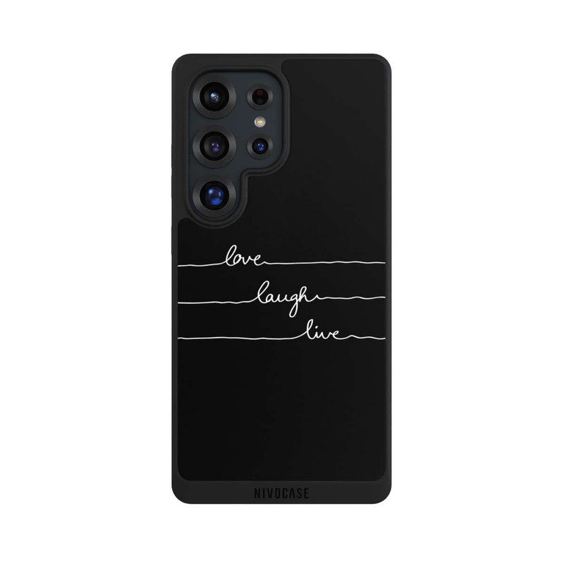 Galaxy S25 Ultra NIVOpure Love Laugh Live blanc/noir