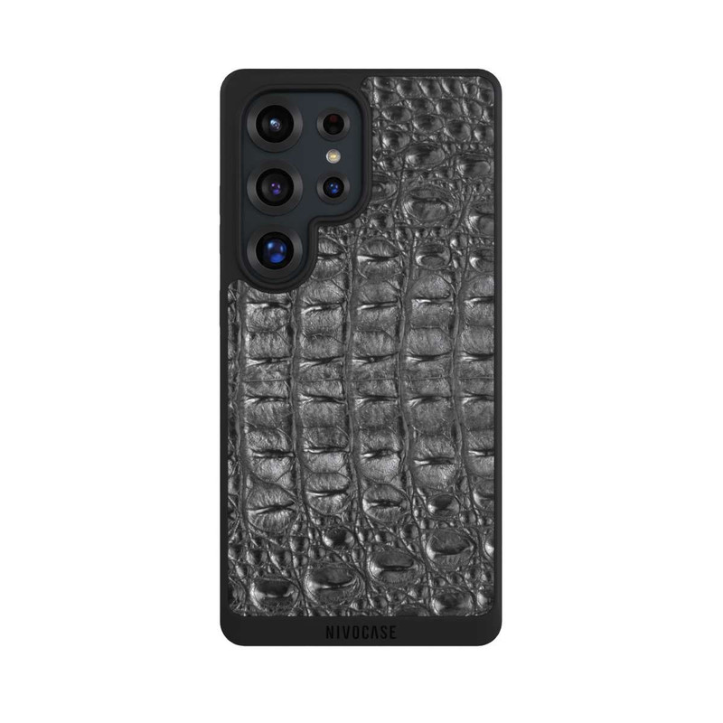 Galaxy S25 Ultra NIVOpure Kroko Grau Schwarz