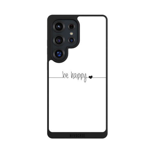Samsung Galaxy S25 Ultra NIVOpure Be Happy Weisser Hintergrund