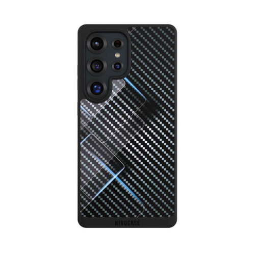 Samsung Galaxy S25 Ultra NIVOpure Blaue Linien auf Karbon