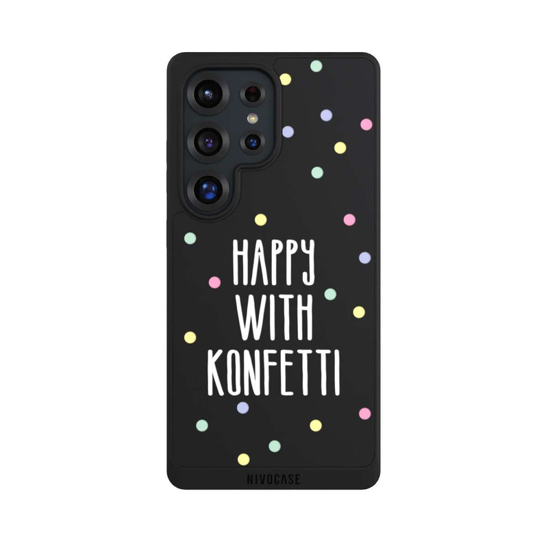 Galaxy S25 Ultra NIVOpure Happy with Konfetti White ohne Hintergrund