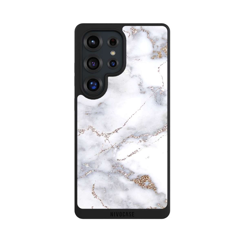 Galaxy S25 Ultra NIVOpure Silberglitzer Marmorlook