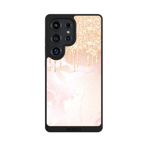Samsung Galaxy S25 Ultra NIVOpure Rosegold Glitter Droplet Look
