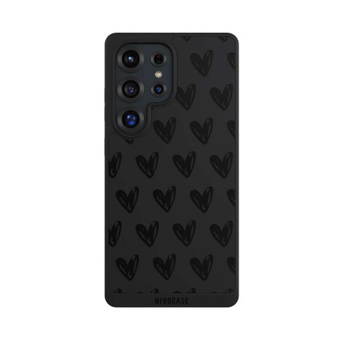 Samsung Galaxy S25 Ultra NIVOpure Herzen Schwarz ohne Hintergrund