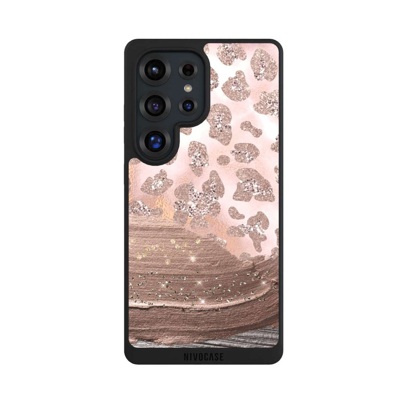 Galaxy S25 Ultra NIVOpure Silver Leopard Glitterlook