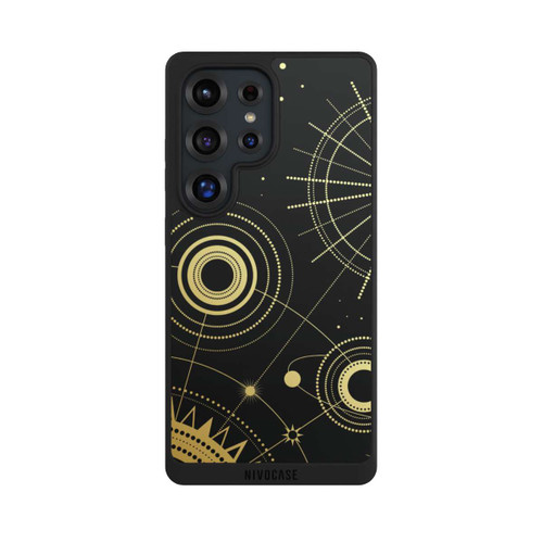Samsung Galaxy S25 Ultra NIVOpure Schwarzer und goldener Look Abstrakt