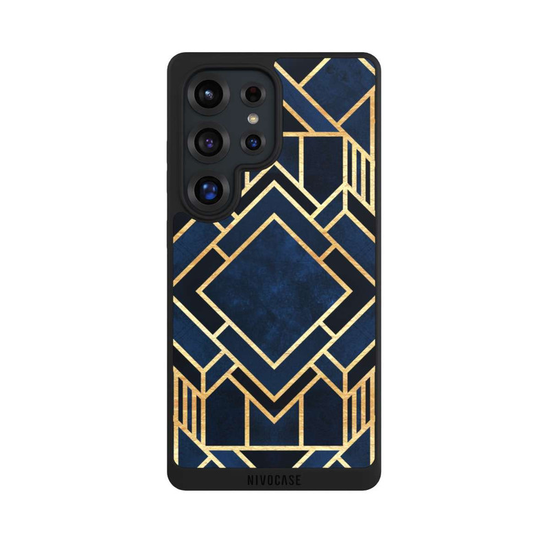 Galaxy S25 Ultra NIVOpure Art Deco Blue Gold Print