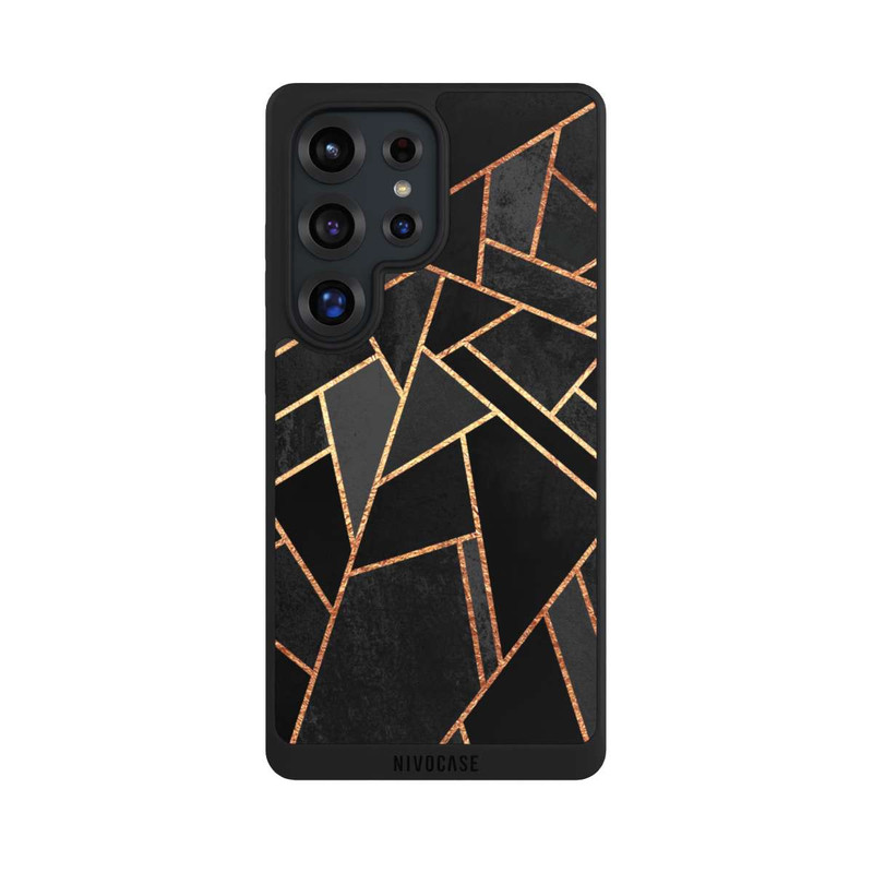 Galaxy S25 Ultra NIVOpure Schwarze Nacht Gold Druck