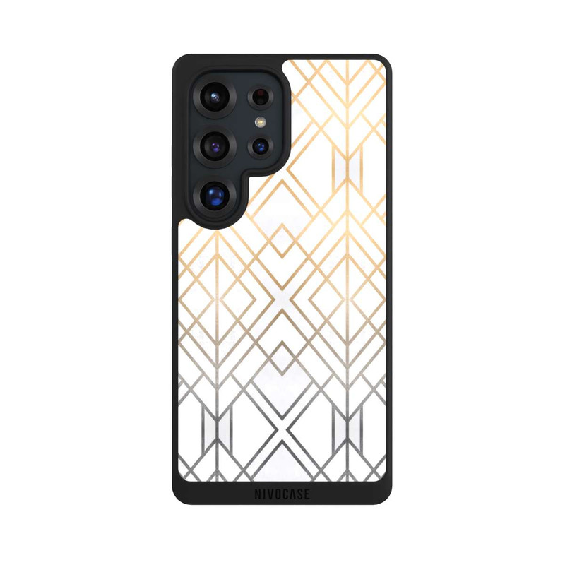 Galaxy S25 Ultra NIVOpure Gold und Grauer Geo Golddruck