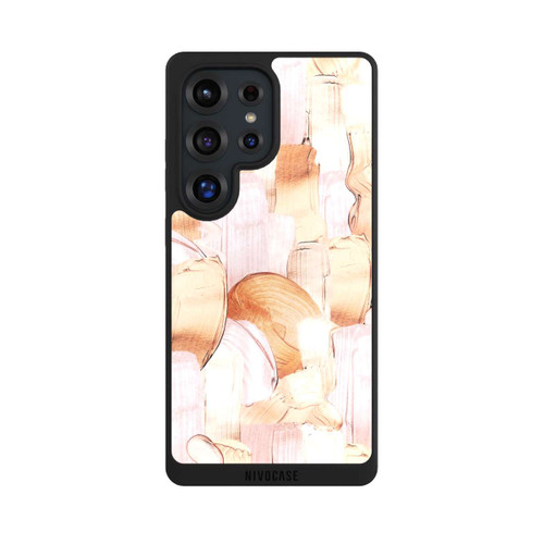 Samsung Galaxy S25 Ultra NIVOpure White/Gold Brush Pattern