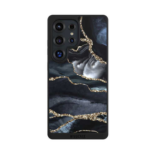 Samsung Galaxy S25 Ultra NIVOpure Dark marble gold Glitter look