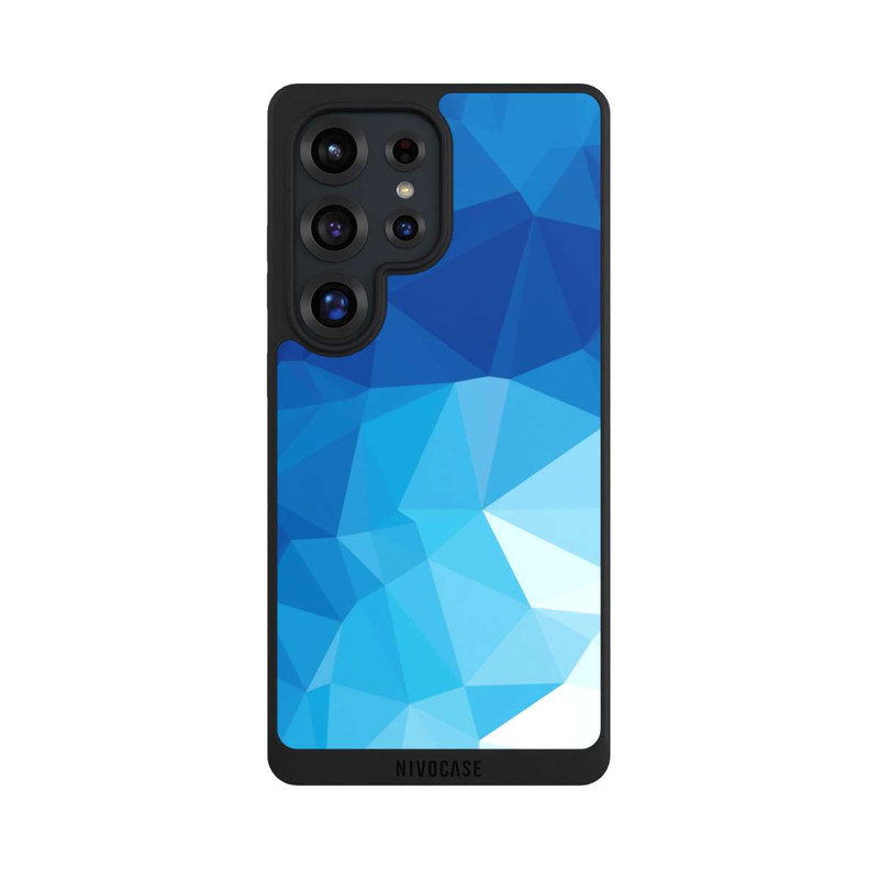 Galaxy S25 Ultra NIVOpure Polygonales blaues Mosaik