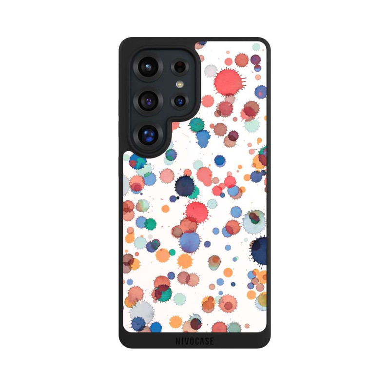 Galaxy S25 Ultra NIVOpure Tropfen Aquarell Textur Blau Gelb
