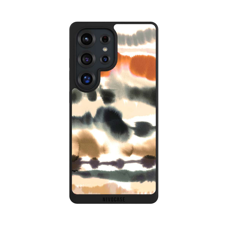 Galaxy S25 Ultra NIVOpure Weiche nautische Aquarelllinien Orange