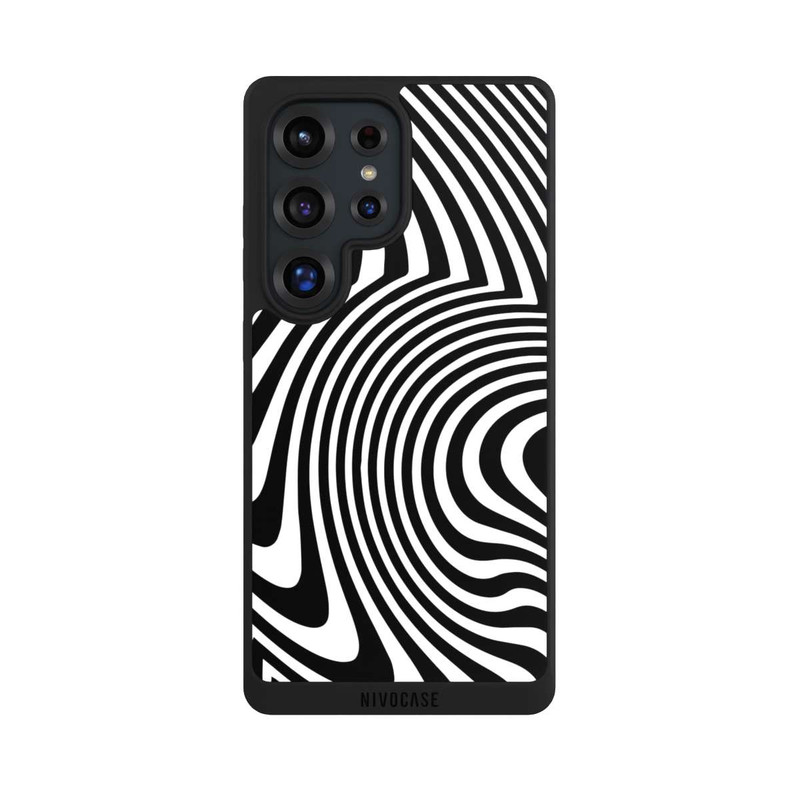 Galaxy S25 Ultra NIVOpure schwarz-weiße Wellen