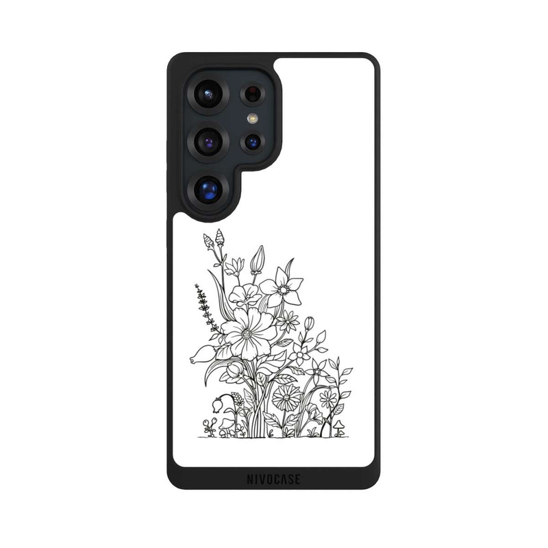 Galaxy S25 Ultra NIVOpure Flowers Line Art