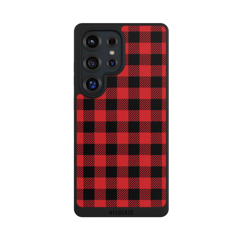 Galaxy S25 Ultra NIVOpure Red Lumberjack Pattern