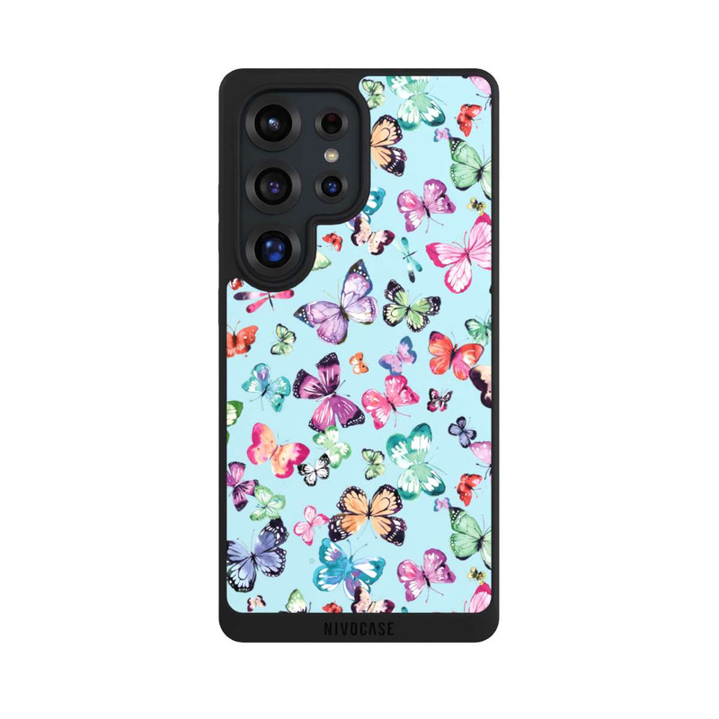 Galaxy S25 Ultra NIVOpure Schmetterlinge rosa orange blau