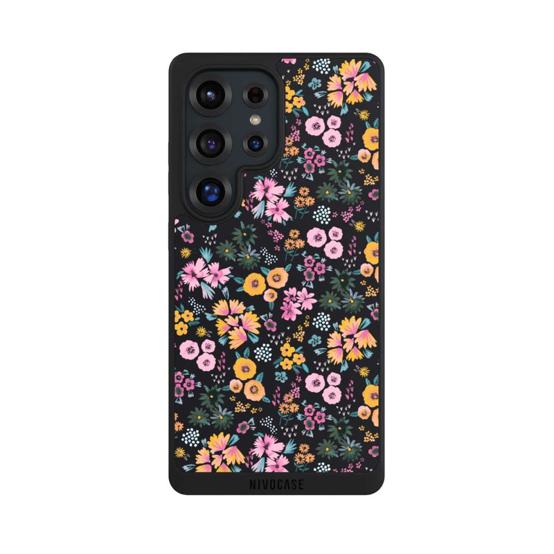 Galaxy S25 Ultra NIVOpure Petites Fleurs colorées Noir 2