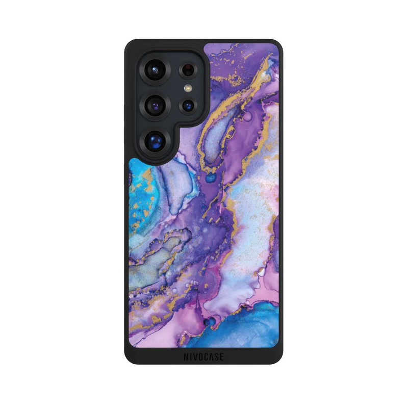 Galaxy S25 Ultra NIVOpure Encre tourbillonnante violette et bleue