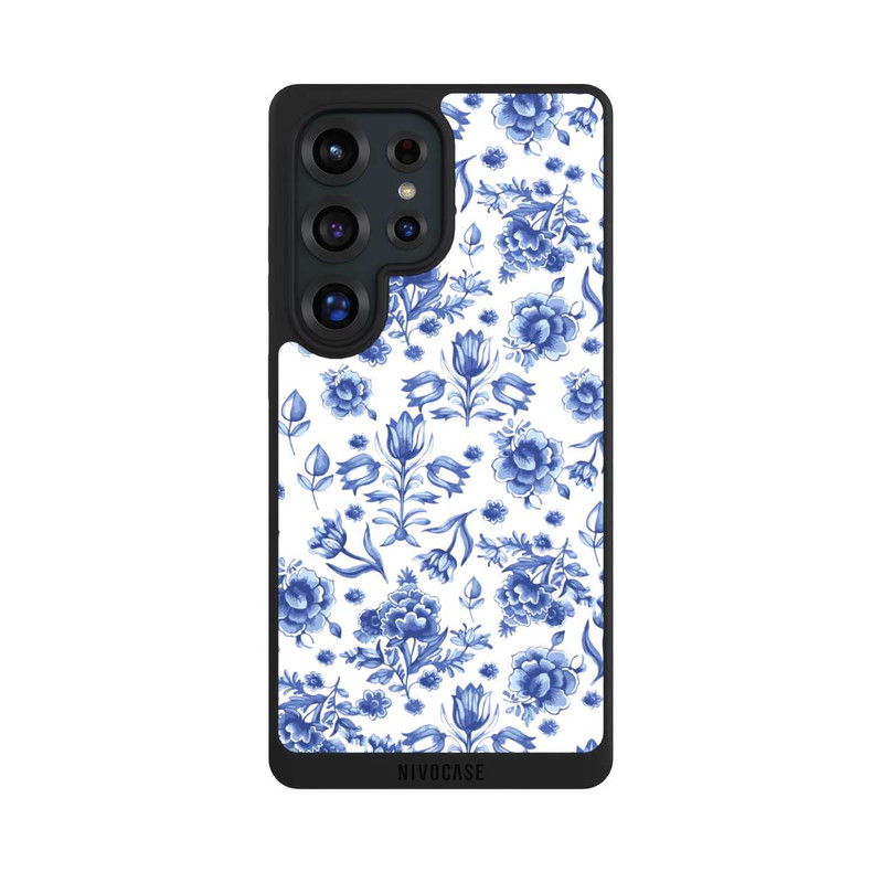 Galaxy S25 Ultra NIVOpure Motif à Fleurs - Faïence de Delft