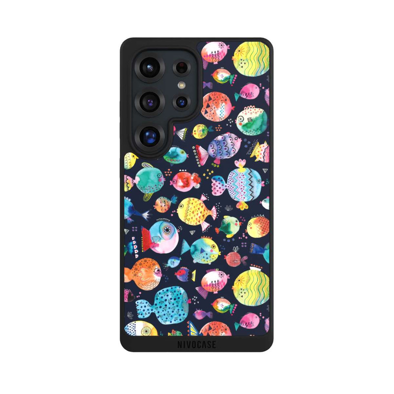 Galaxy S25 Ultra NIVOpure Beach Puffer Fishes Kids Navy