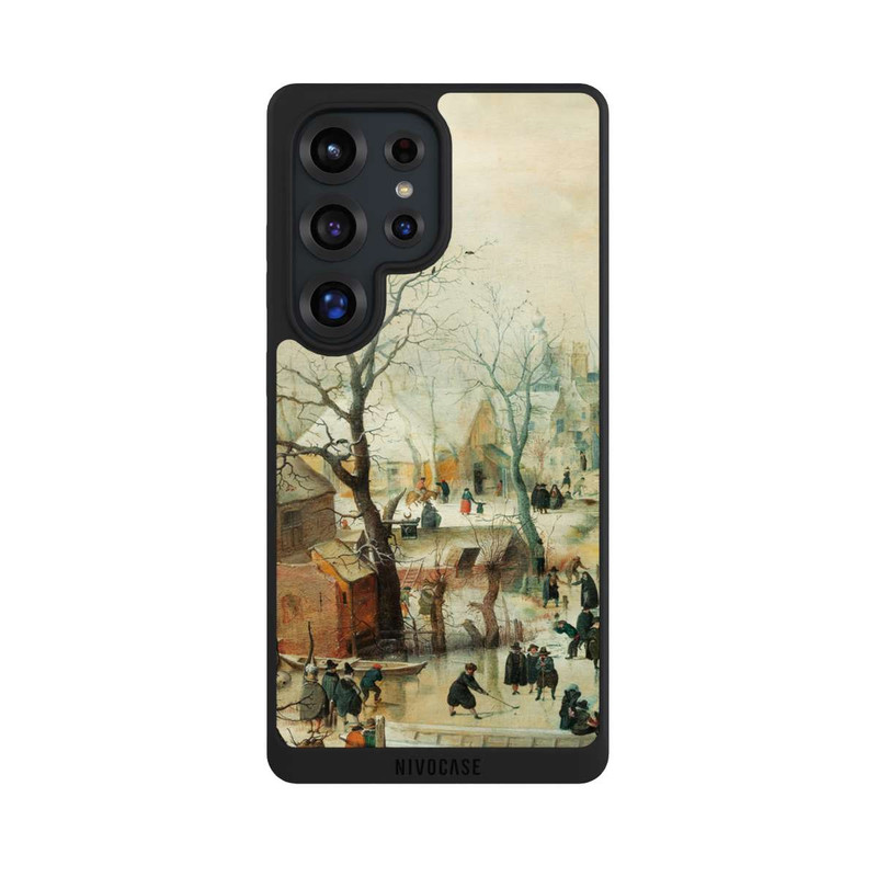 Galaxy S25 Ultra NIVOpure Winterlandschaft mit Schlittschuhläufern - Hendrick Avercamp
