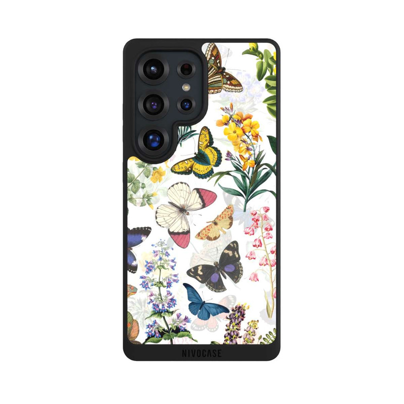 Galaxy S25 Ultra NIVOpure Fleurs des champs et papillons