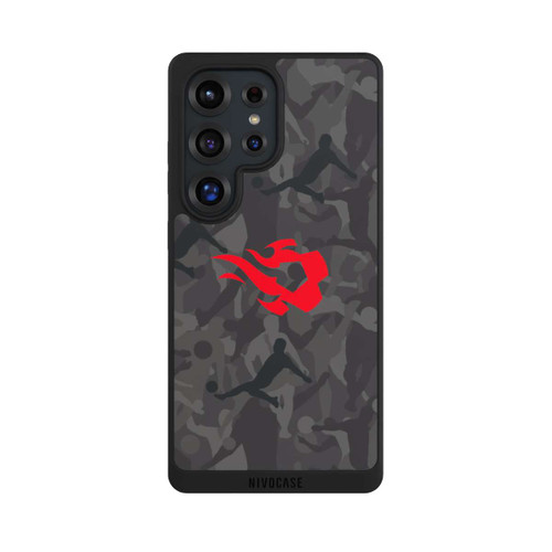 Samsung Galaxy S25 Ultra NIVOpure Belgian Red Flames Camouflage Grey