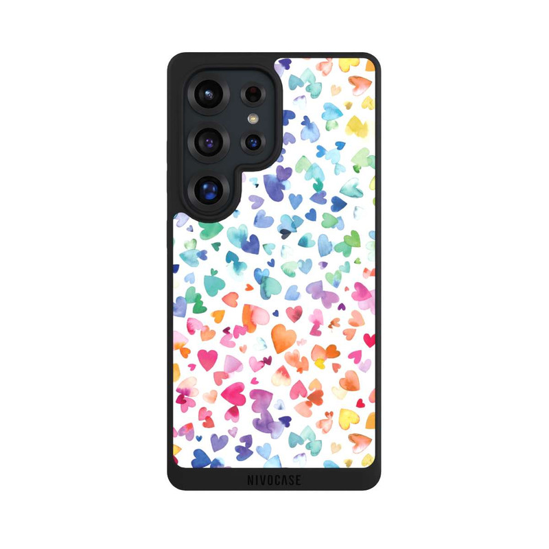 Galaxy S25 Ultra NIVOpure Coeurs d'amour aquarelle