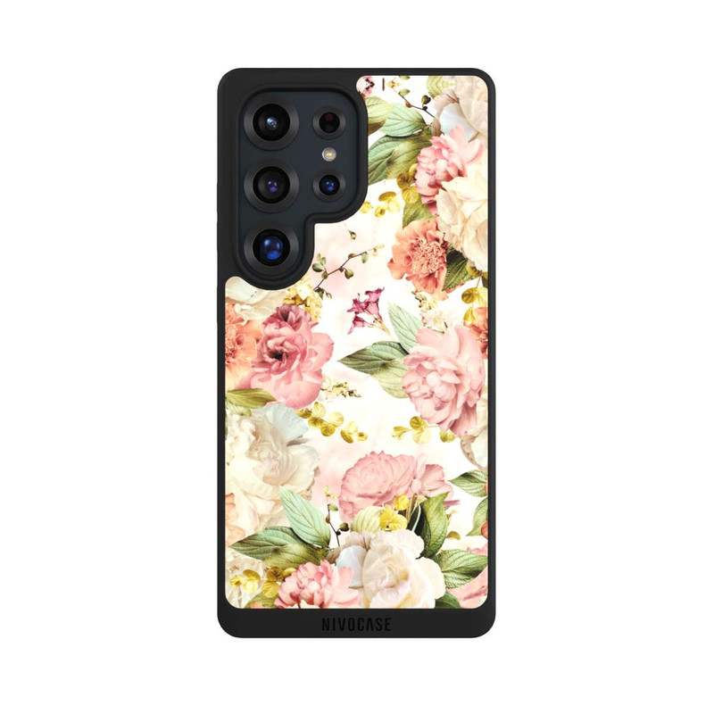 Galaxy S25 Ultra NIVOpure Flower Frame Peonies beige
