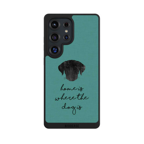 Samsung Galaxy S25 Ultra NIVOpure Home Is Where The Dog Is - Black on Turquoise 