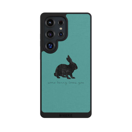 Samsung Galaxy S25 Ultra NIVOpure Some Bunny Loves You - Black on Turquoise