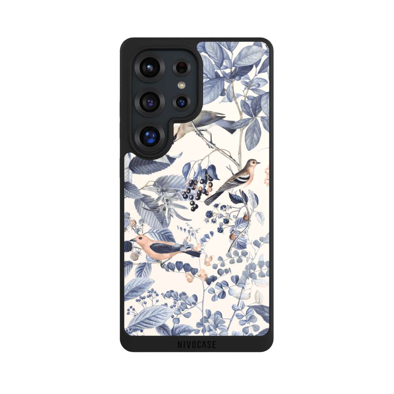 Galaxy S25 Ultra NIVOpure Vögel und Beeren in Beige