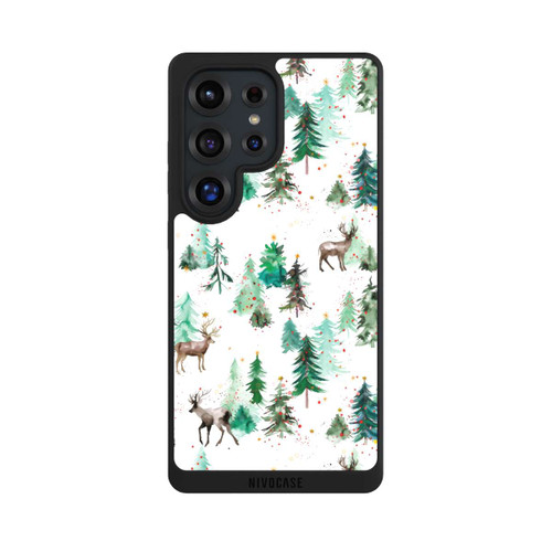 Samsung Galaxy S25 Ultra NIVOpure Cerfs et arbres de Noël d'hiver