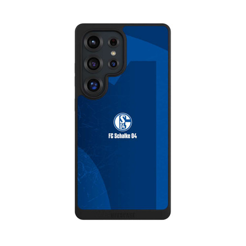 Samsung Galaxy S25 Ultra NIVOpure Schalke 04 Blauer Hintergrund Mit Logo
