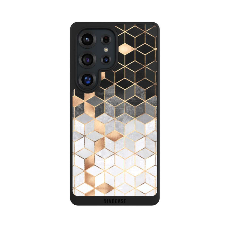 Galaxy S25 Ultra NIVOpure Cubes Sombres & Dorés