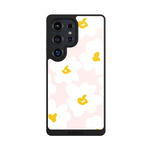 Samsung Galaxy S25 Ultra NIVOpure Retro Flower Wall Daisy Apricot