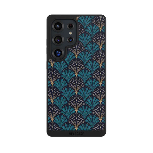 Samsung Galaxy S25 Ultra NIVOpure Art Deco Teal Gold Seamless