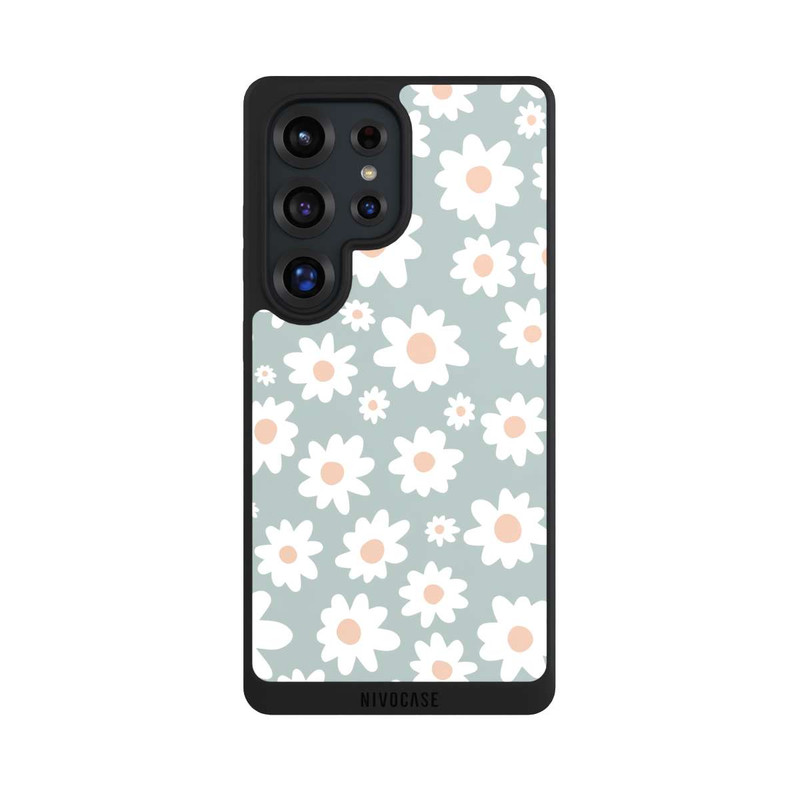 Galaxy S25 Ultra NIVOpure Gänseblümchen Muster grün