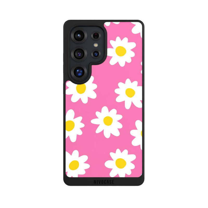Galaxy S25 Ultra NIVOpure Gänseblümchenmuster rosa