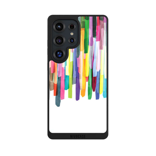 Samsung Galaxy S25 Ultra NIVOpure Rayures colorées fond blanc