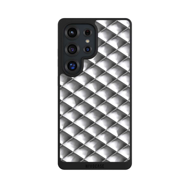Galaxy S25 Ultra NIVOpure Carrés argentés Glamour