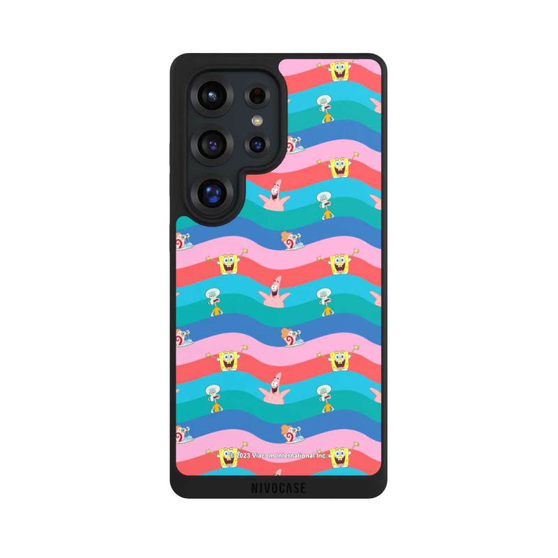 Galaxy S25 Ultra NIVOpure Spongebob Freunde Bunte Wellen