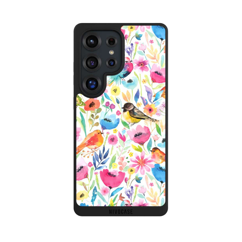 Galaxy S25 Ultra NIVOpure Oiseaux et fleurs fantaisistes